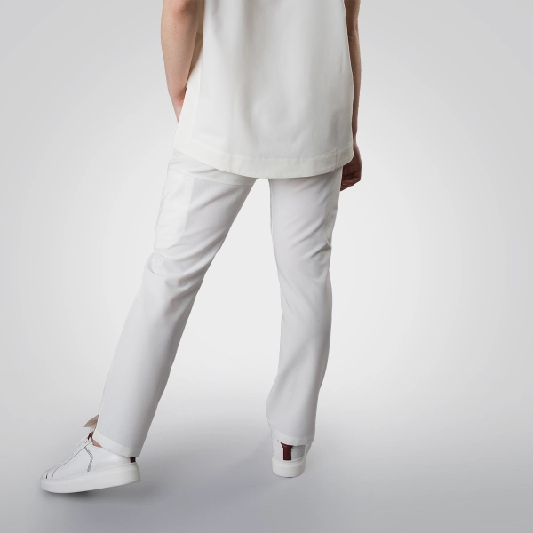 Pantaloni medicali albi de damă Cutzarida