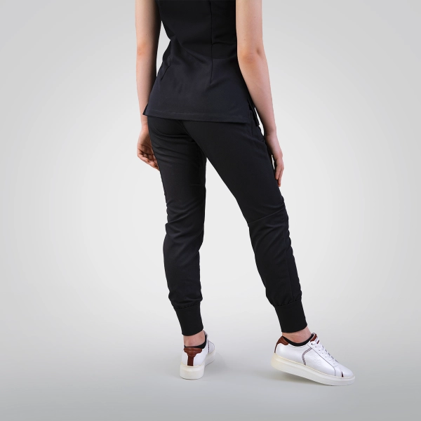 Pantaloni medicali negri de damă Stone