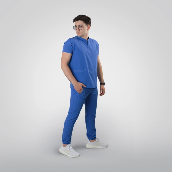 Costum medical albastru bărbați Hunter