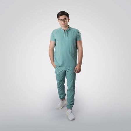 Costum medical verde bărbați Hunter