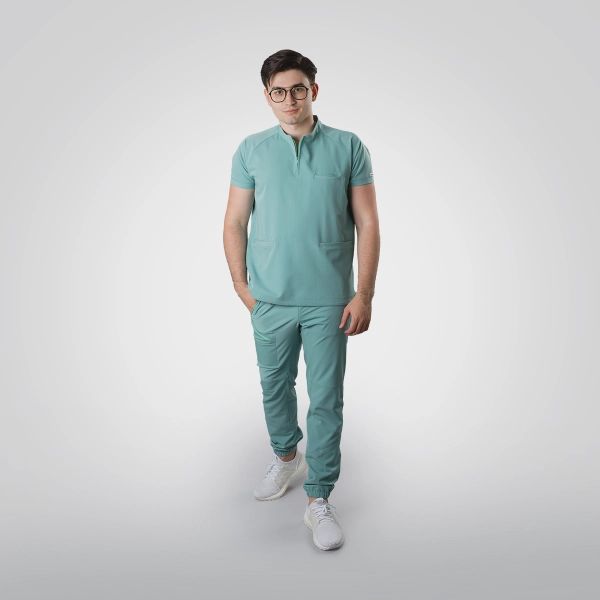 Costum medical verde bărbați Hunter