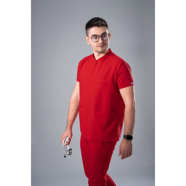 Costum medical roșu bărbați Hunter