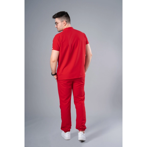 Costum medical roșu bărbați Hunter