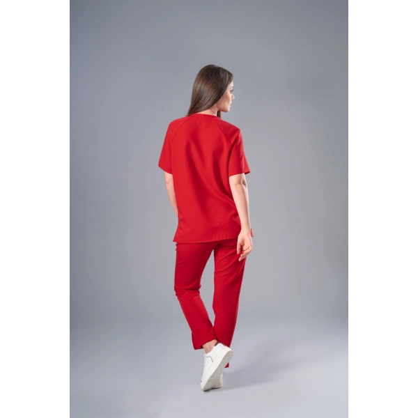 Costum medical roșu de damă Jex-Blake