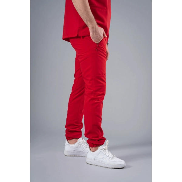 Pantaloni medicali roșii bărbați Hunter