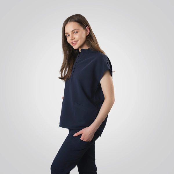 Bluză medicală bleumarin de damă Chieu