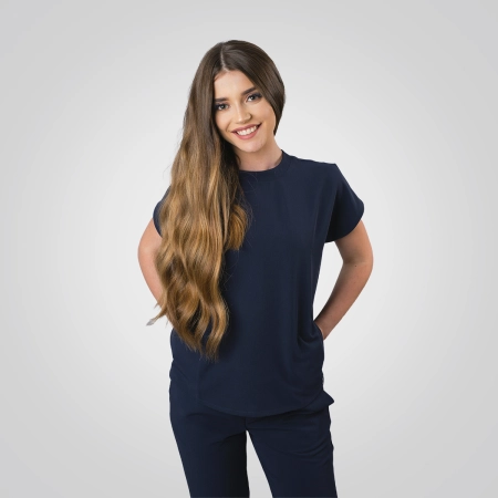 Bluză medicală bleumarin de damă Crumpler