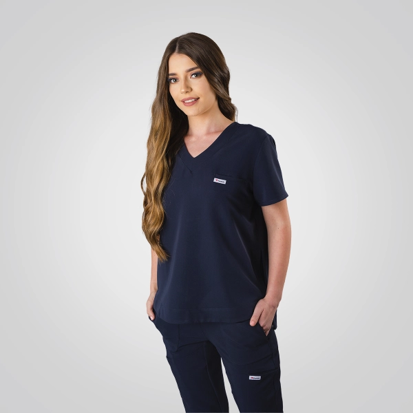 Bluză medicală bleumarin de damă Cutzarida