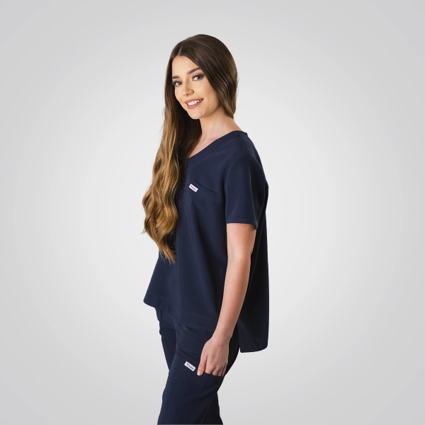 Bluză medicală bleumarin de damă Cutzarida