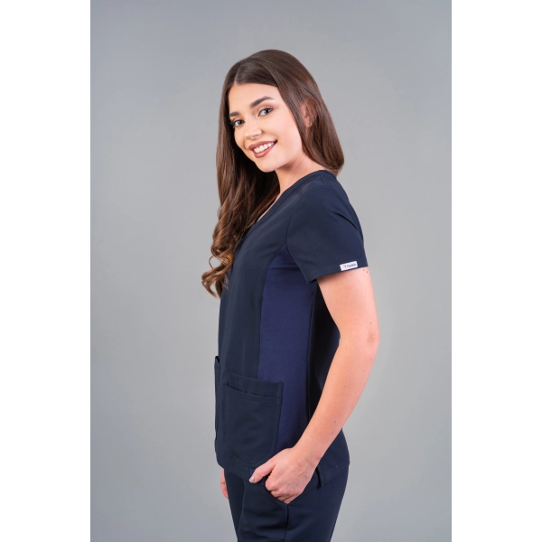 Bluză medicală bleumarin de damă Stone