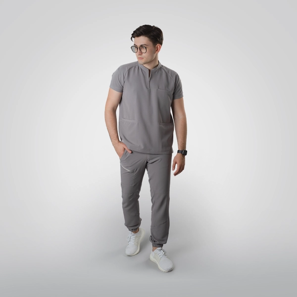 Costum medical gri bărbați Hunter