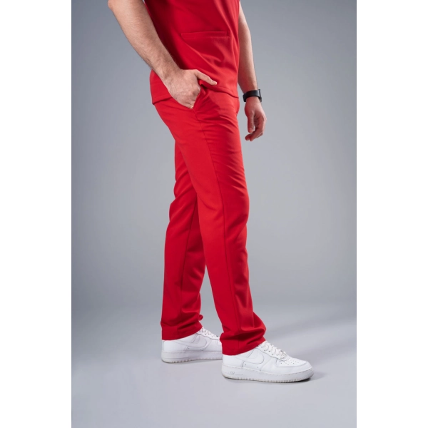 Pantaloni medicali roșii bărbați Osler