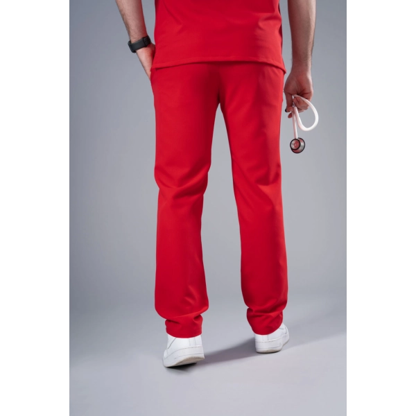 Pantaloni medicali roșii bărbați Osler