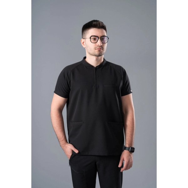 Bluză medicală neagră bărbați Hunter