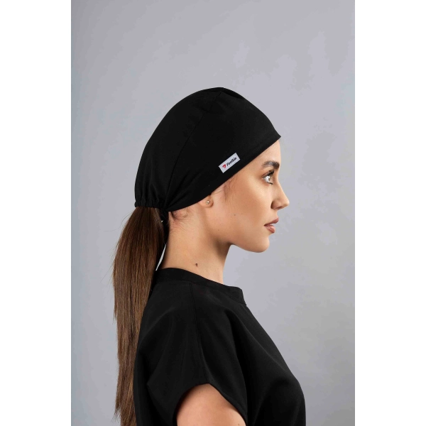 Bonetă medicală neagră unisex