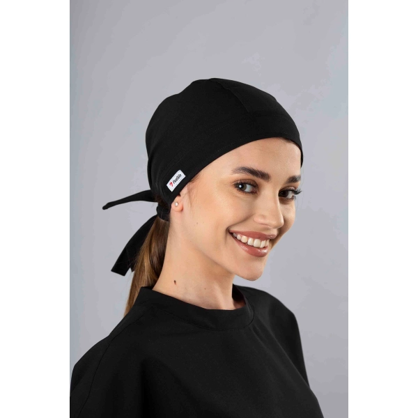 Bonetă medicală neagră unisex