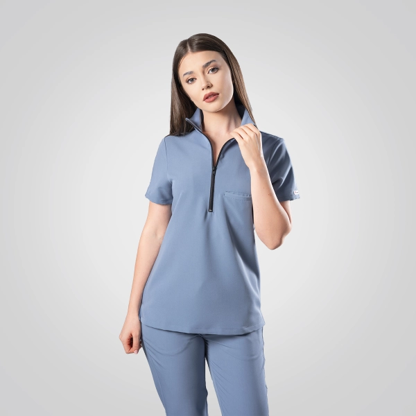 Bluză medicală bleu de damă Leia