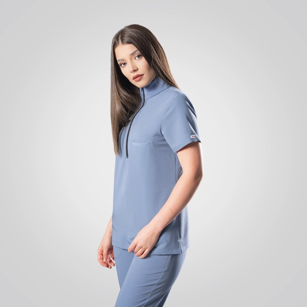 Bluză medicală bleu de damă Leia