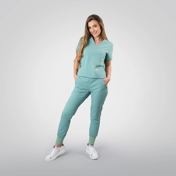 Costum medical verde de damă Okami