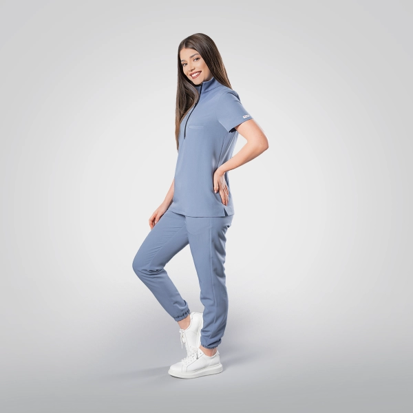 Costum medical bleu de damă Leia