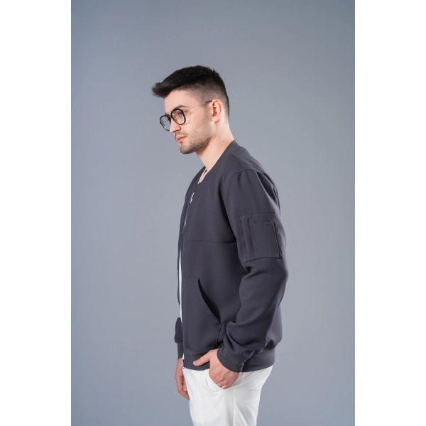 Jachetă Bomber gri medicală bărbați