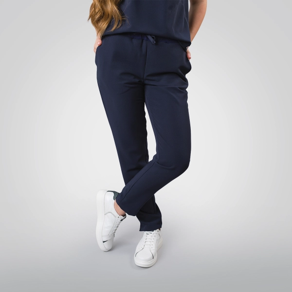 Pantaloni medicali bleumarin de damă Crumpler