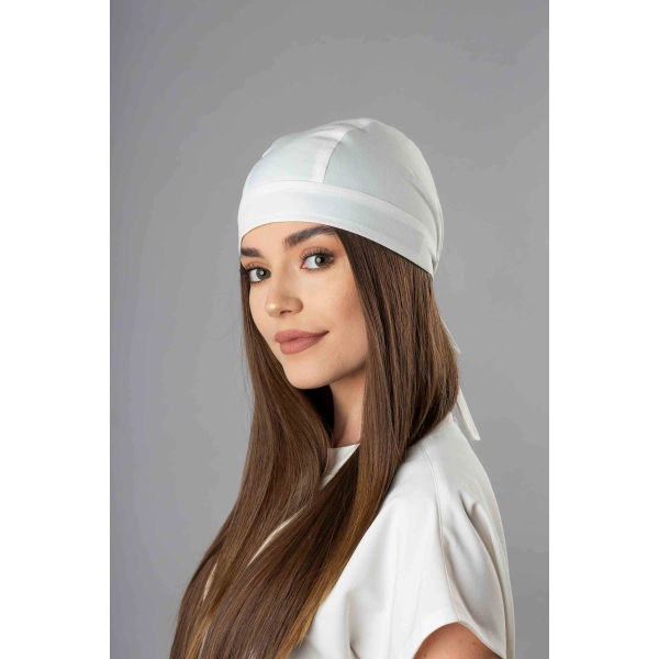 Bonetă medicală albă unisex
