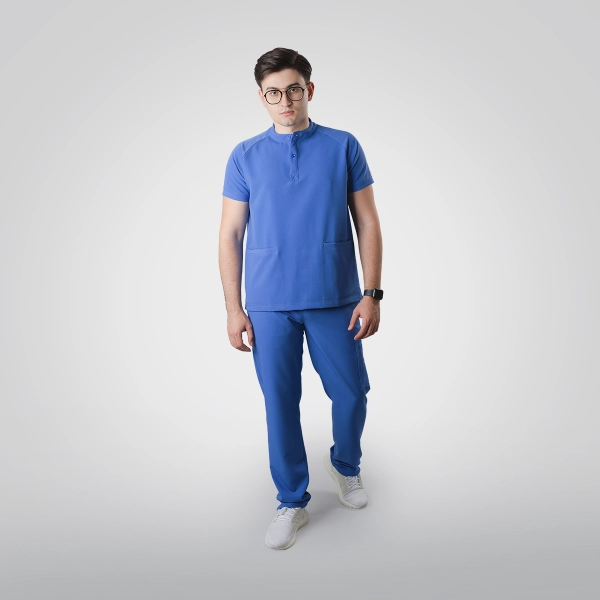 Costum medical albastru bărbați Harvey