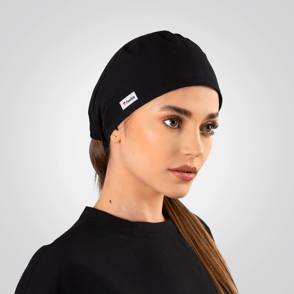 Bonetă medicală neagră de damă
