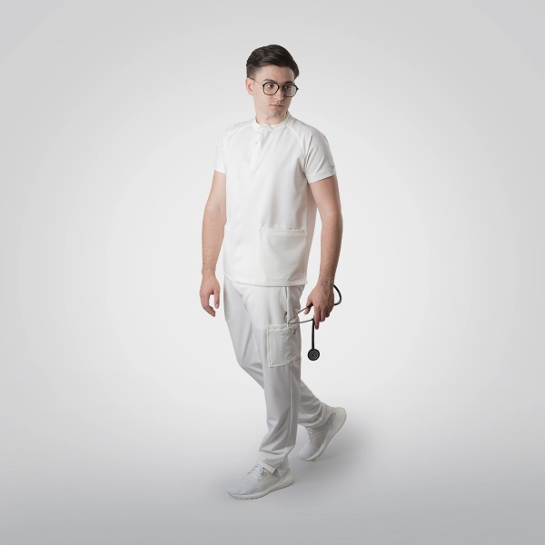 Costum medical alb bărbați Harvey