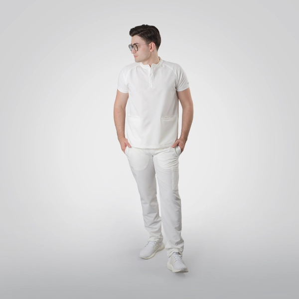 Costum medical alb bărbați Harvey