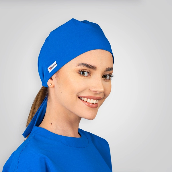 Bonetă medicală albastră de damă