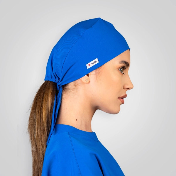 Bonetă medicală albastră de damă
