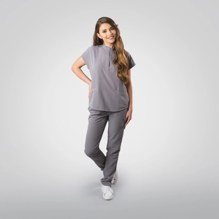 Costum medical gri de damă Chieu