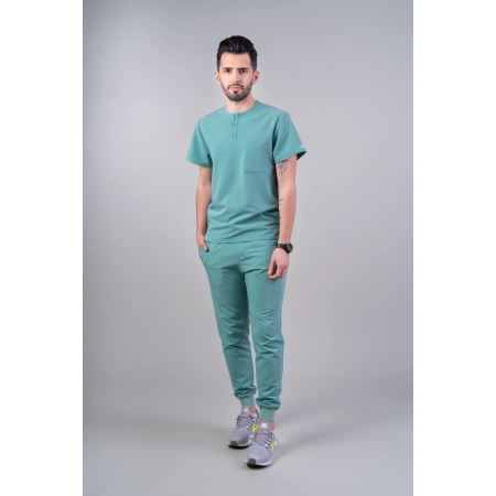 Costum medical verde bărbați Hooke