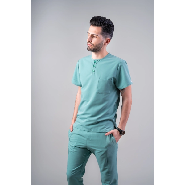 Costum medical verde bărbați Hooke