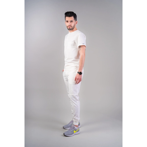 Costum medical alb bărbați Hooke