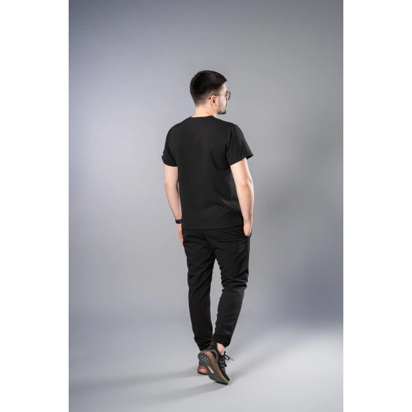 Costum medical negru bărbați Obi