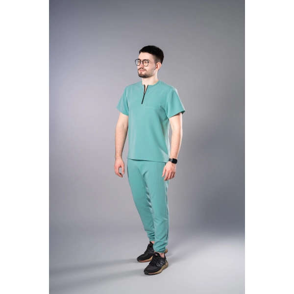 Costum medical verde bărbați Obi