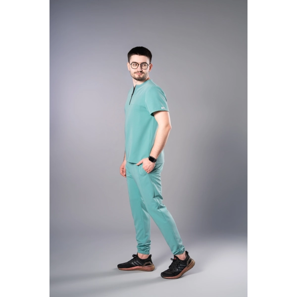 Costum medical verde bărbați Obi