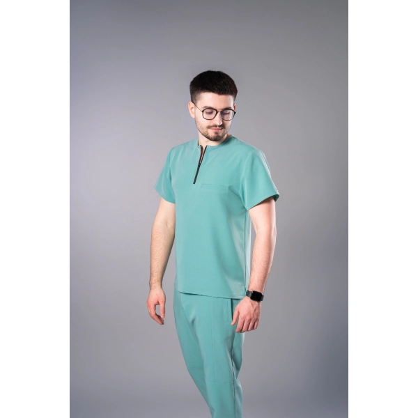 Costum medical verde bărbați Obi