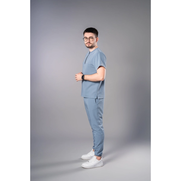 Costum medical bleu bărbați Obi