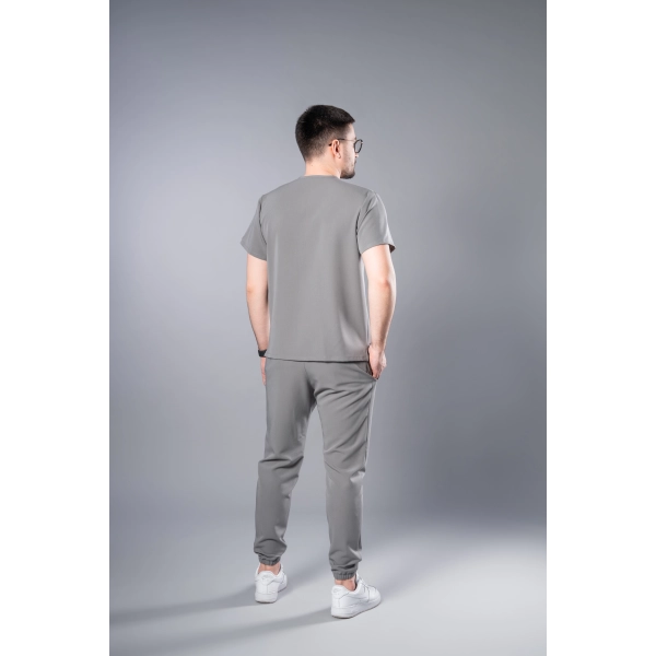 Costum medical gri bărbați Obi