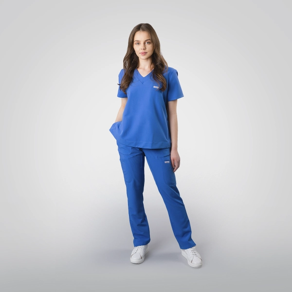 Costum medical albastru de damă Cutzarida
