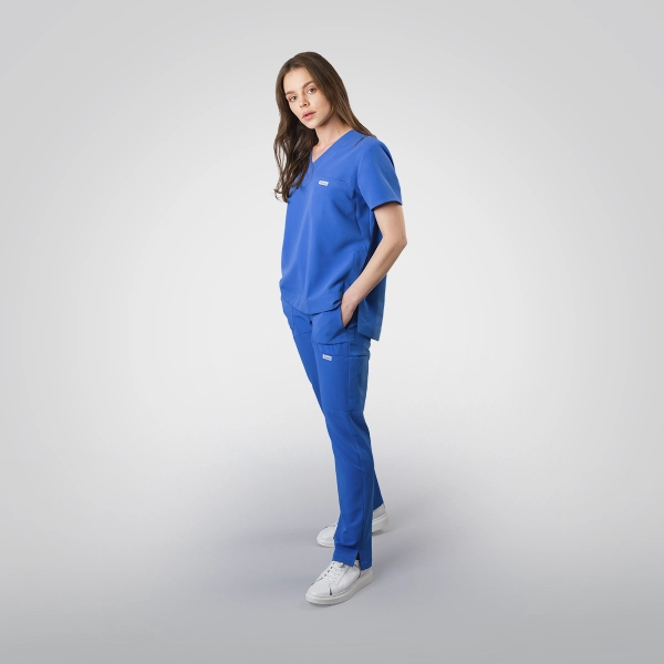 Costum medical albastru de damă Cutzarida