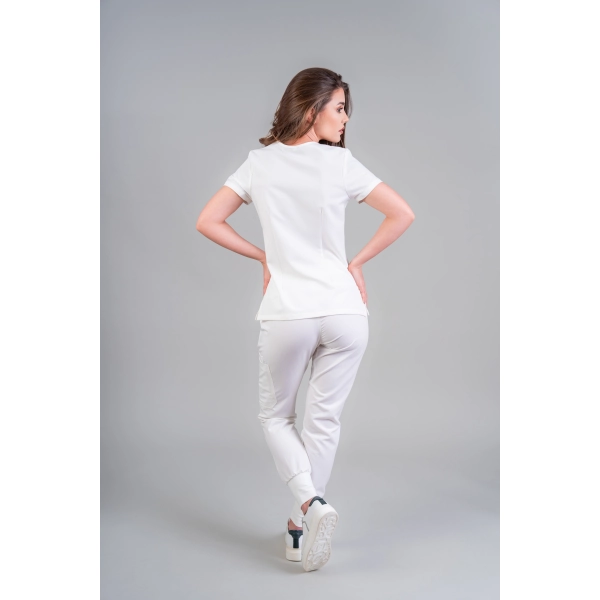 Costum medical alb de damă Stone
