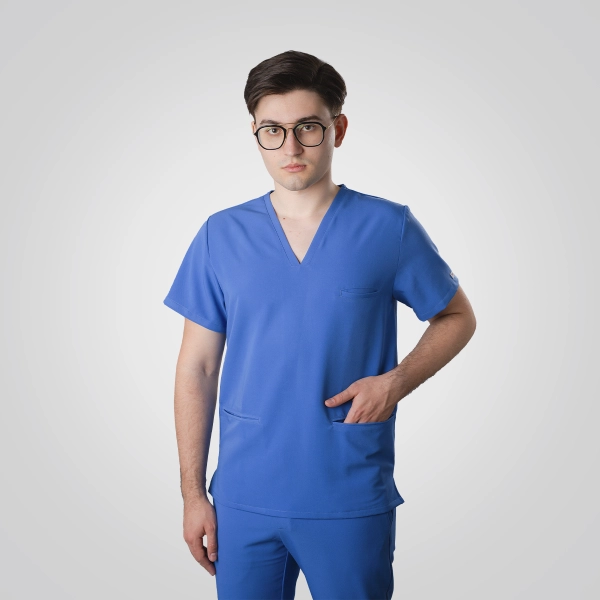 Costum medical albastru bărbați Osler