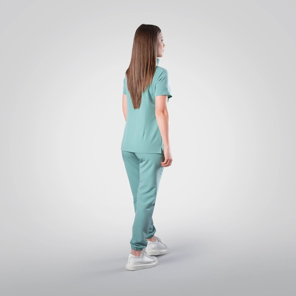 Costum medical verde de damă Leia