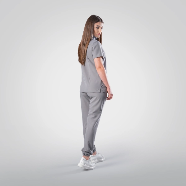 Costum medical gri de damă Leia