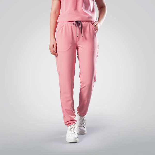 Costum medical roz de damă Leia